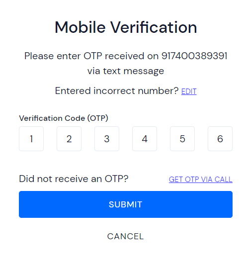 Mobile Verification